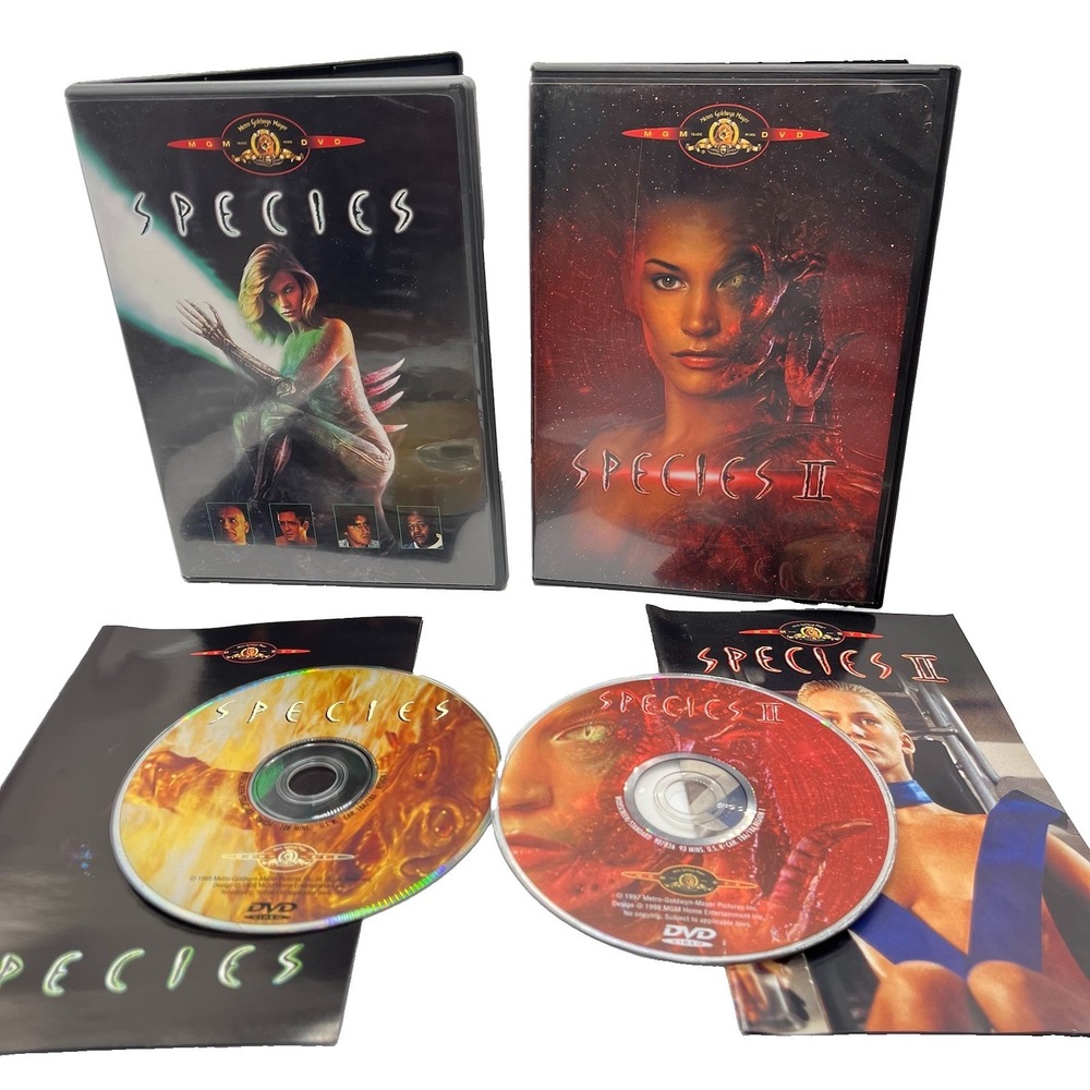 Species and Species 2 DVD Lot Horror Alien Sci-Fi 100% Complete CIB With Insert